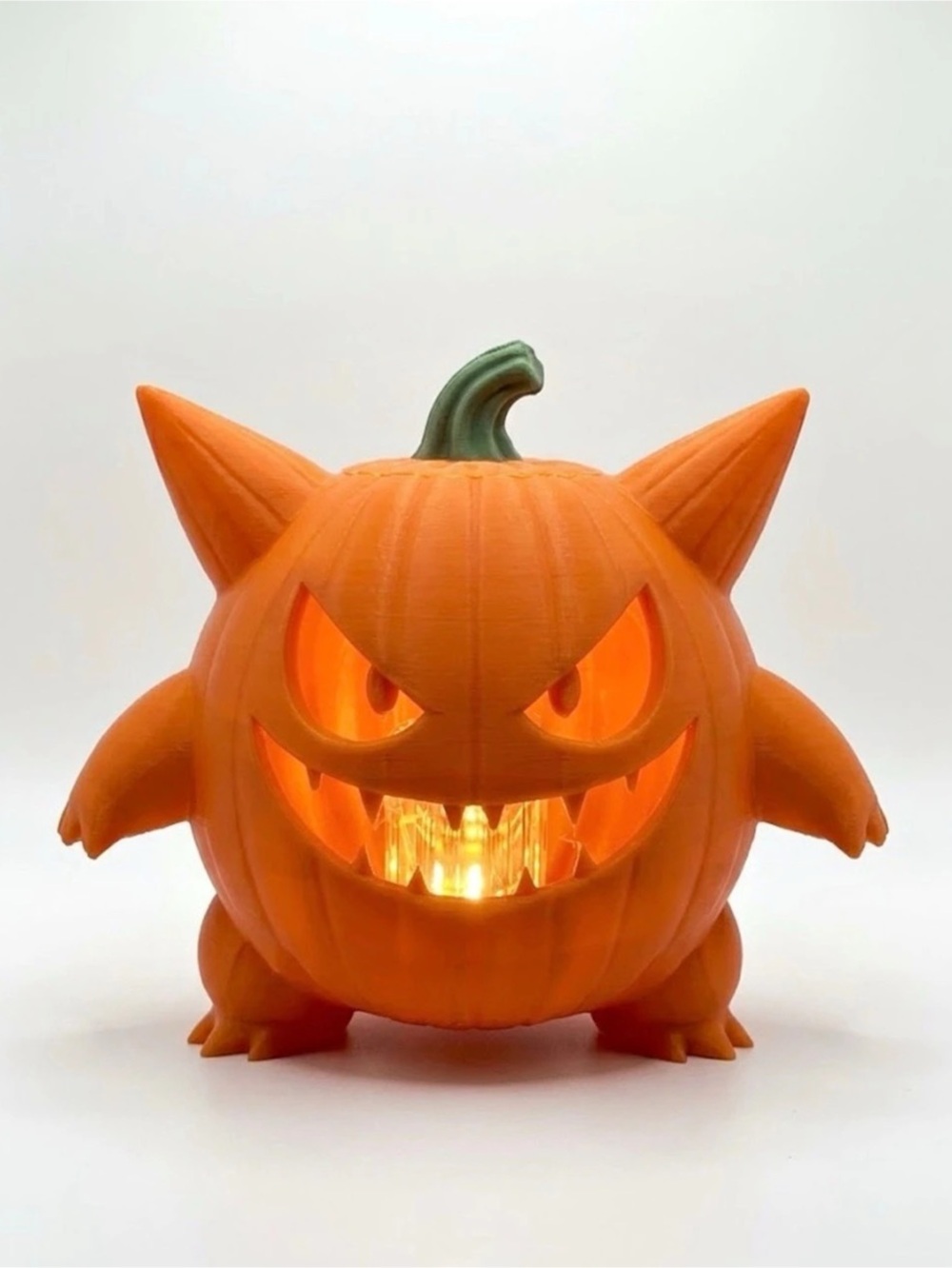 Light-Up Halloween Pumpkin Decor, Orange & Green
